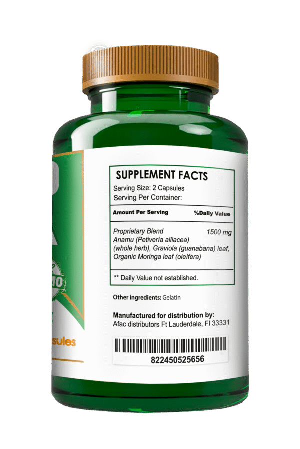 GRAVIOLA ANAMU MORINGA 100% Organically Grown – 120 capsules