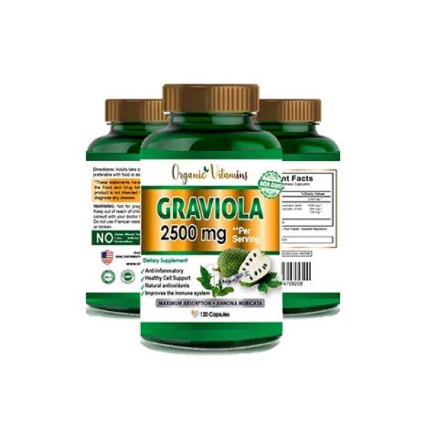 Graviola.jpg Graviola 2500MG Soursop Capsules Pure Natural Soursop Capsules