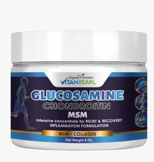 Glucosamine Chondroitin MSM with Collagen – Advanced Joint Relief & Recovery Formula – Supports Mobility, Flexibility & Inflammation Response – 4 oz by Vitamisan