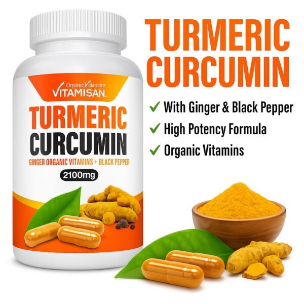 WhatsApp-Image-2025-06-23-at-2.45.03-PM.jpeg Turmeric Curcumin 2100mg with Black Pepper & Ginger - Anti-Inflammatory, Joint Support, Immune Booster - 120 Capsules - Organic, High Potency, Natural Pain Relief Supplement"
