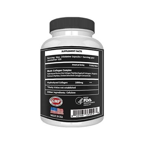 collagen-peptiles-3.jpg Multi Collagen Peptides VITAMISAN AFAC 120 Caps – Hair, Skin, Nails & Joint Support | Type I, II, III, V, X