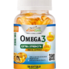 Omega 3 Fish Oil Capsules Strength 120 softgels EPA & DHA, Highest Potency VITAMISAN