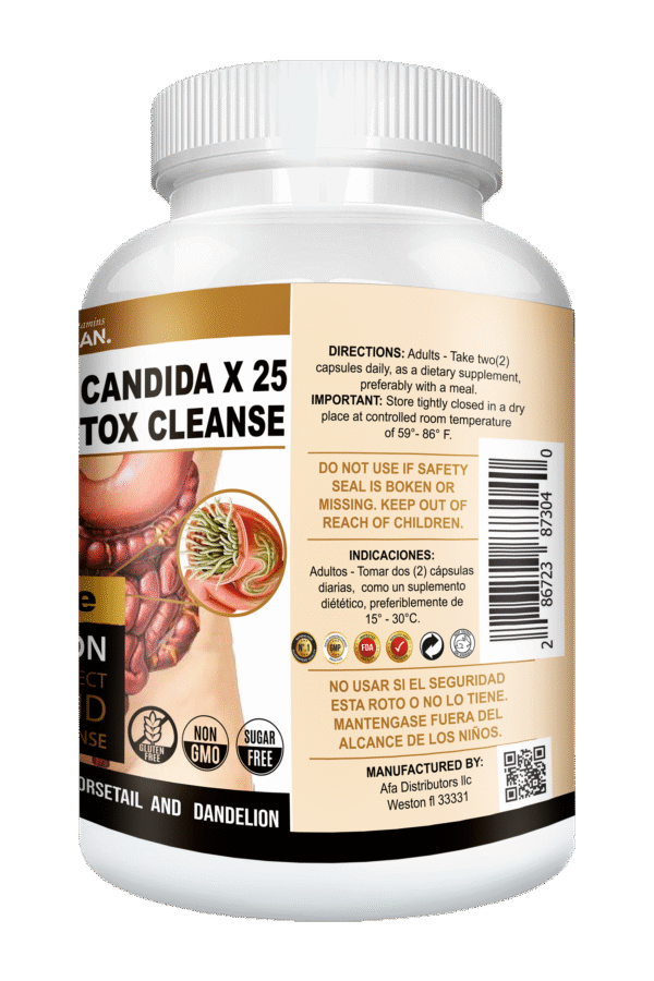 PARASITE CANDIDA COLON DETOX CLEANSE 100 VITAMISAN