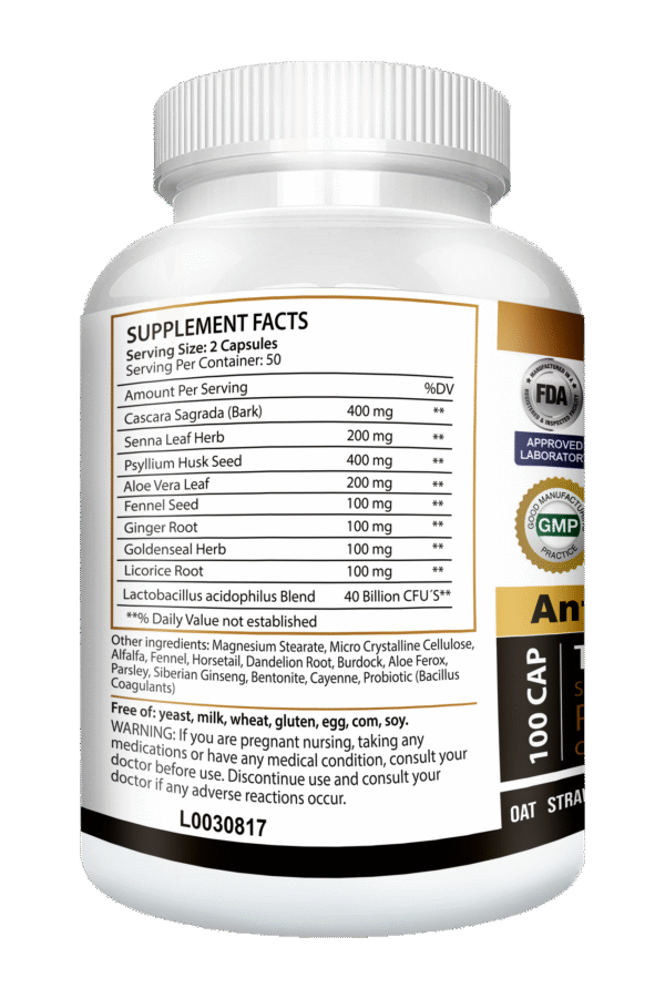 PARASITE CANDIDA COLON DETOX CLEANSE 100 VITAMISAN