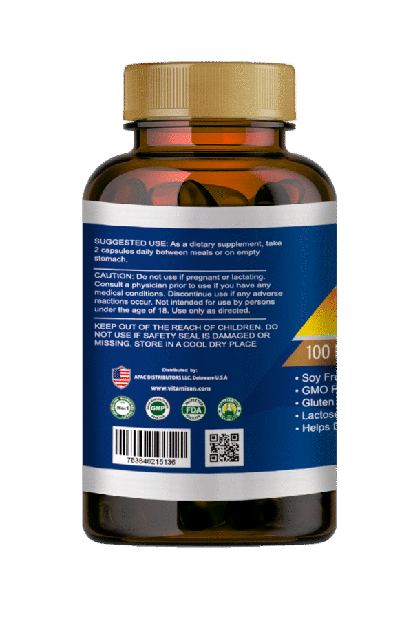 probiotic-1-1.png Vitamisan Probiotic 100 Billion CFU – Maximum Strength, 100 Capsules – Immune & Digestive Support – Non-GMO, Gluten-Free