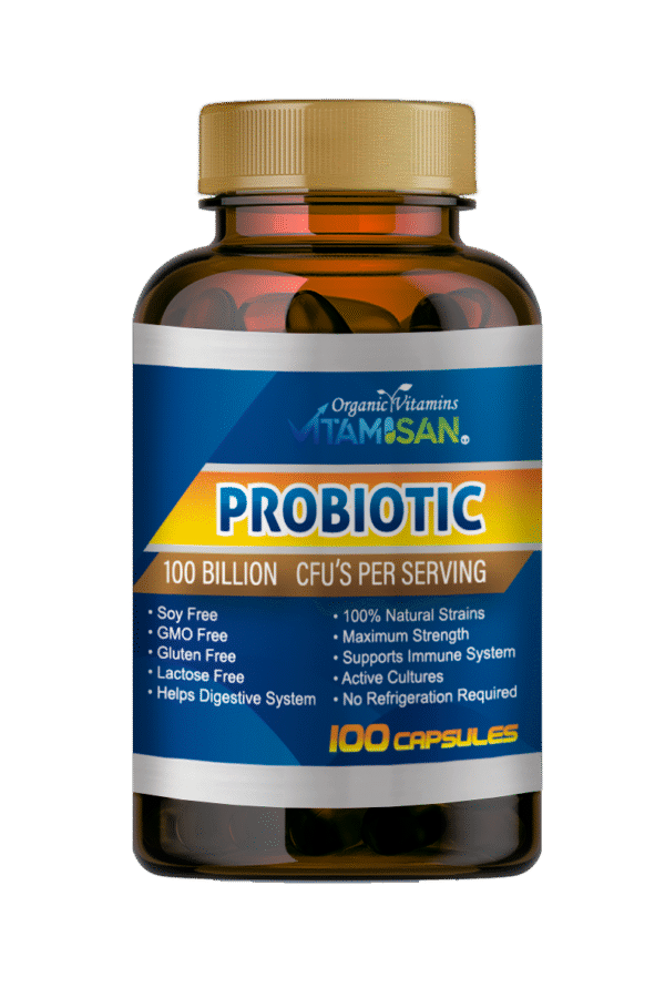 probiotic-3.png Vitamisan Probiotic 100 Billion CFU – Maximum Strength, 100 Capsules – Immune & Digestive Support – Non-GMO, Gluten-Free